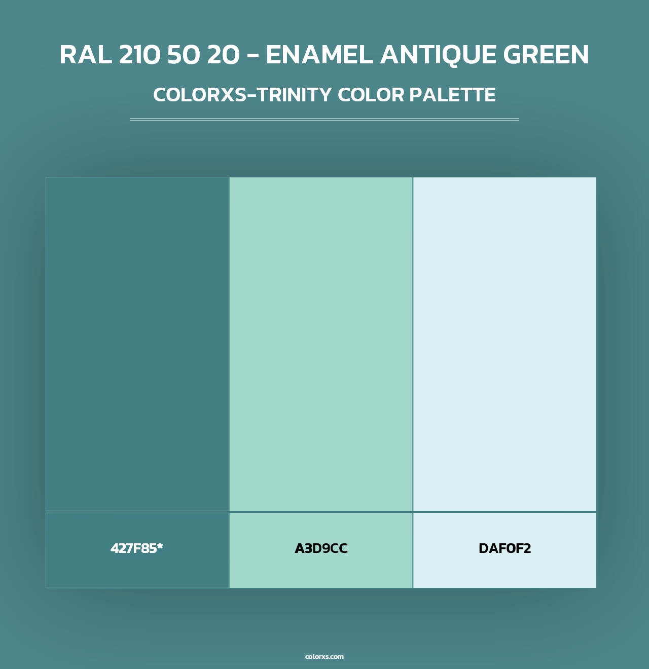 RAL 210 50 20 - Enamel Antique Green - Colorxs Trinity Palette