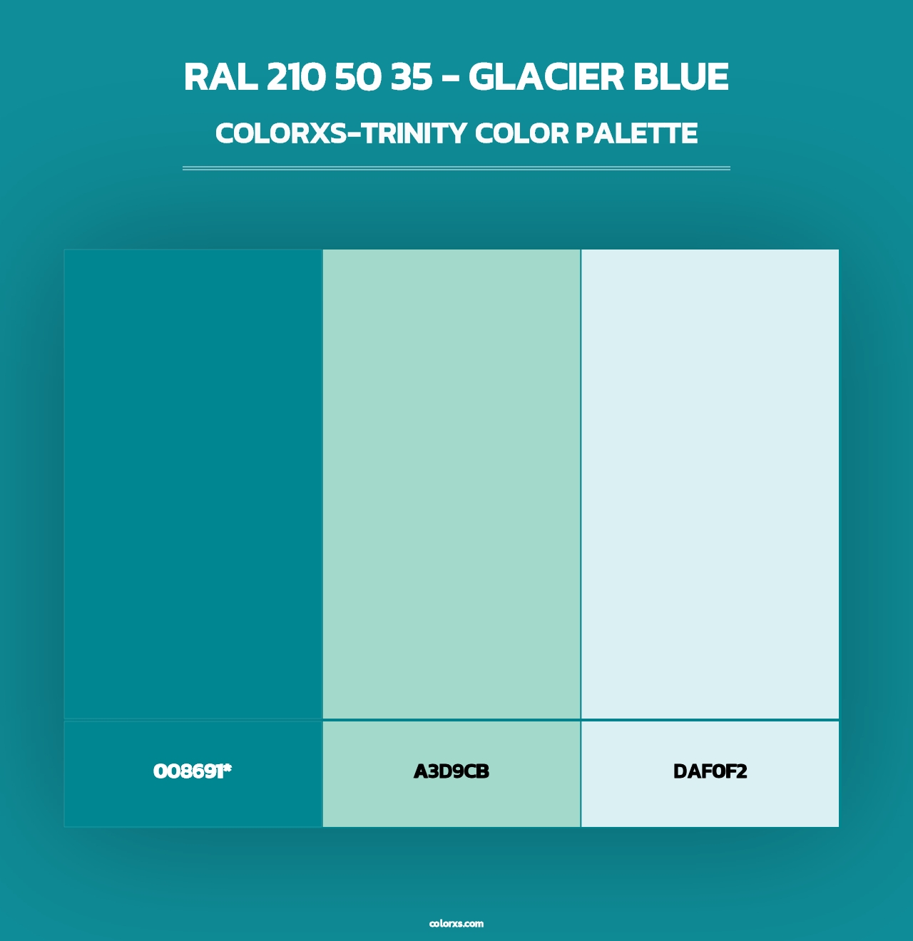 RAL 210 50 35 - Glacier Blue - Colorxs Trinity Palette