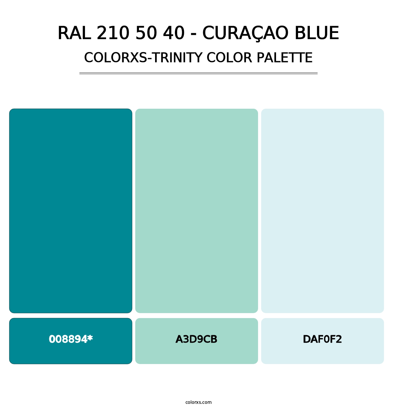 RAL 210 50 40 - Curaçao Blue - Colorxs Trinity Palette