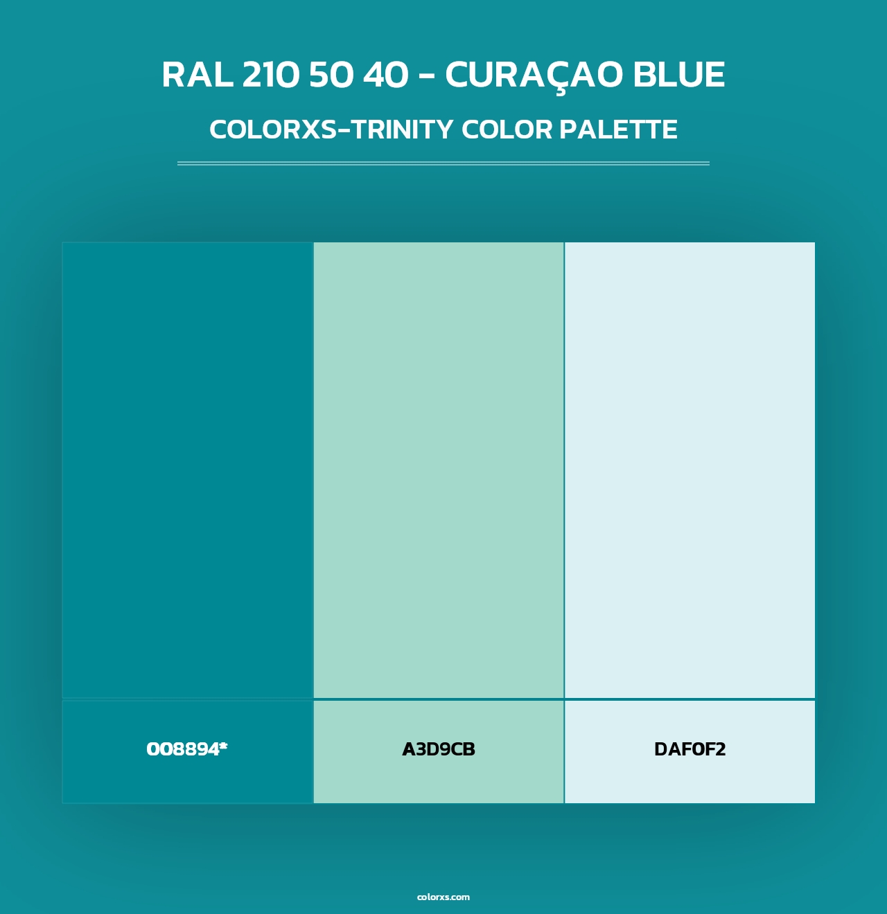 RAL 210 50 40 - Curaçao Blue - Colorxs Trinity Palette