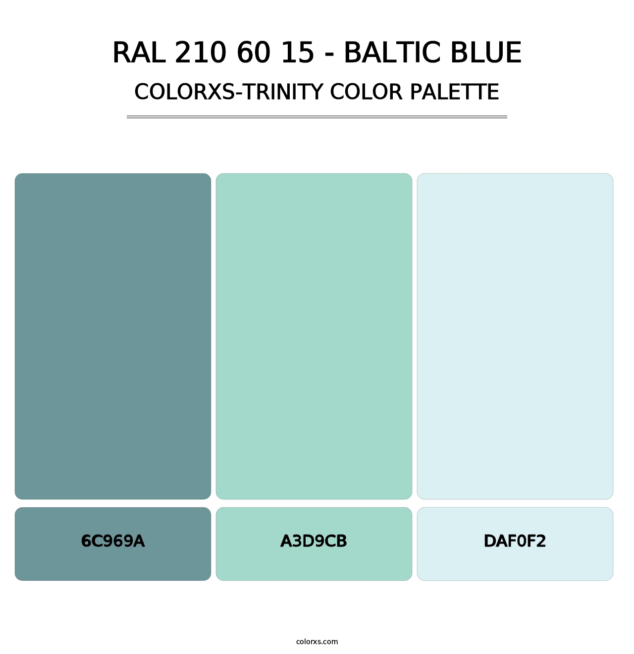 RAL 210 60 15 - Baltic Blue - Colorxs Trinity Palette