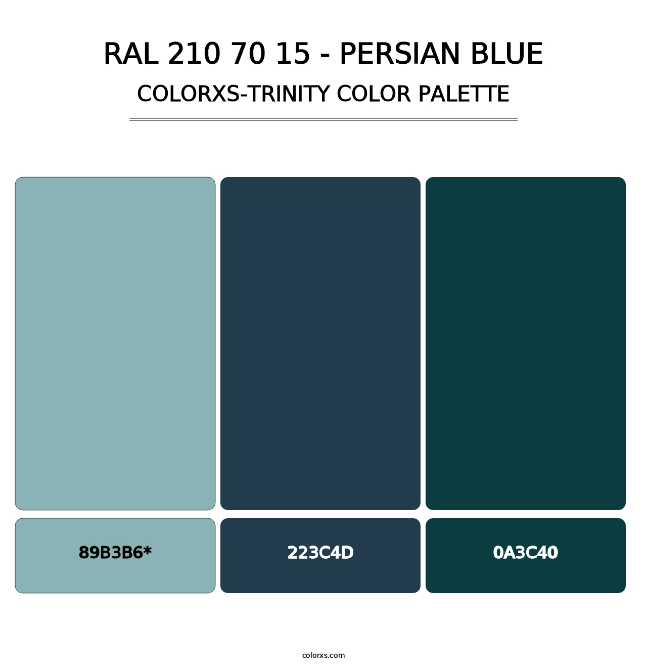 RAL 210 70 15 - Persian Blue - Colorxs Trinity Palette