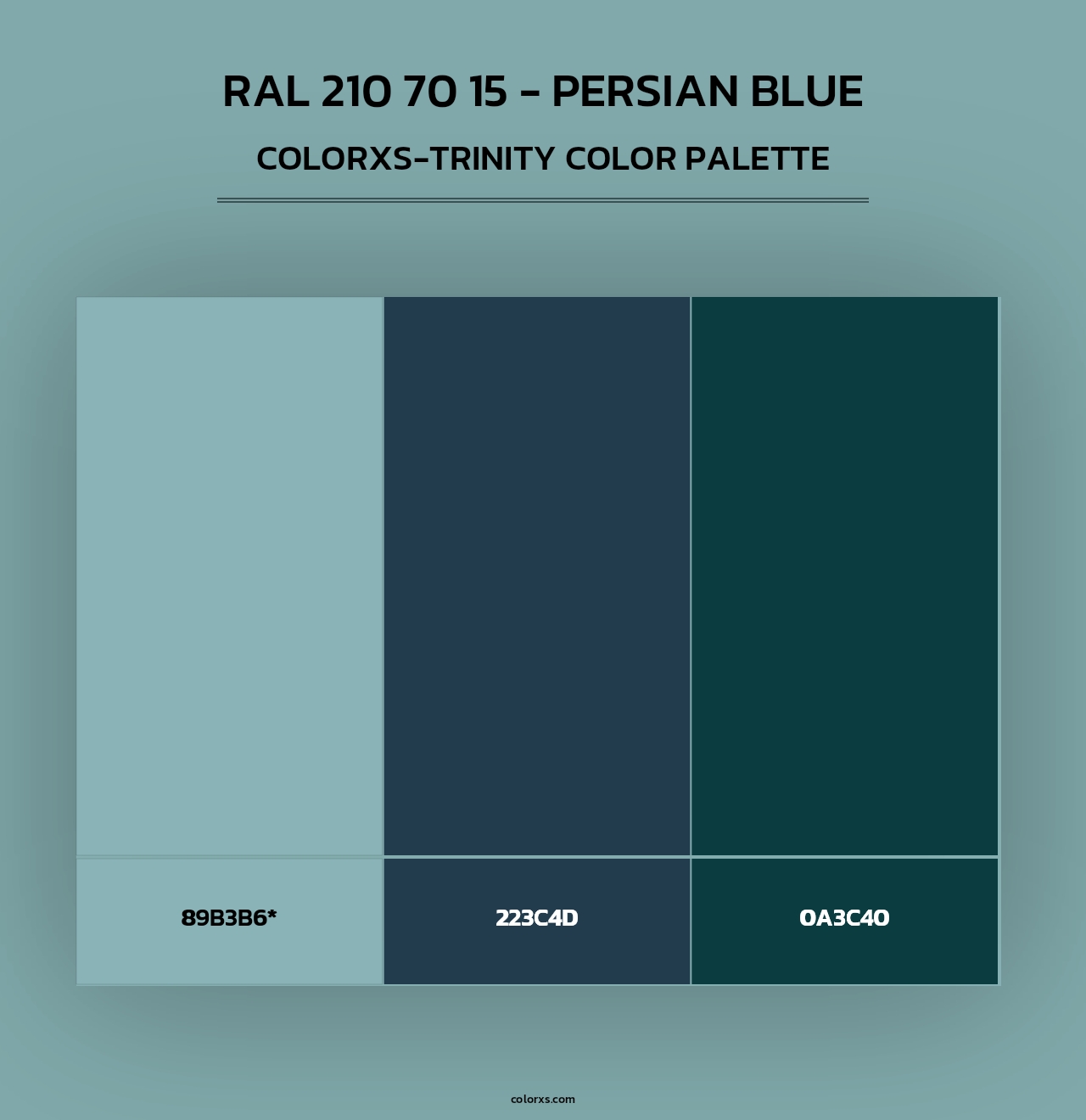 RAL 210 70 15 - Persian Blue - Colorxs Trinity Palette