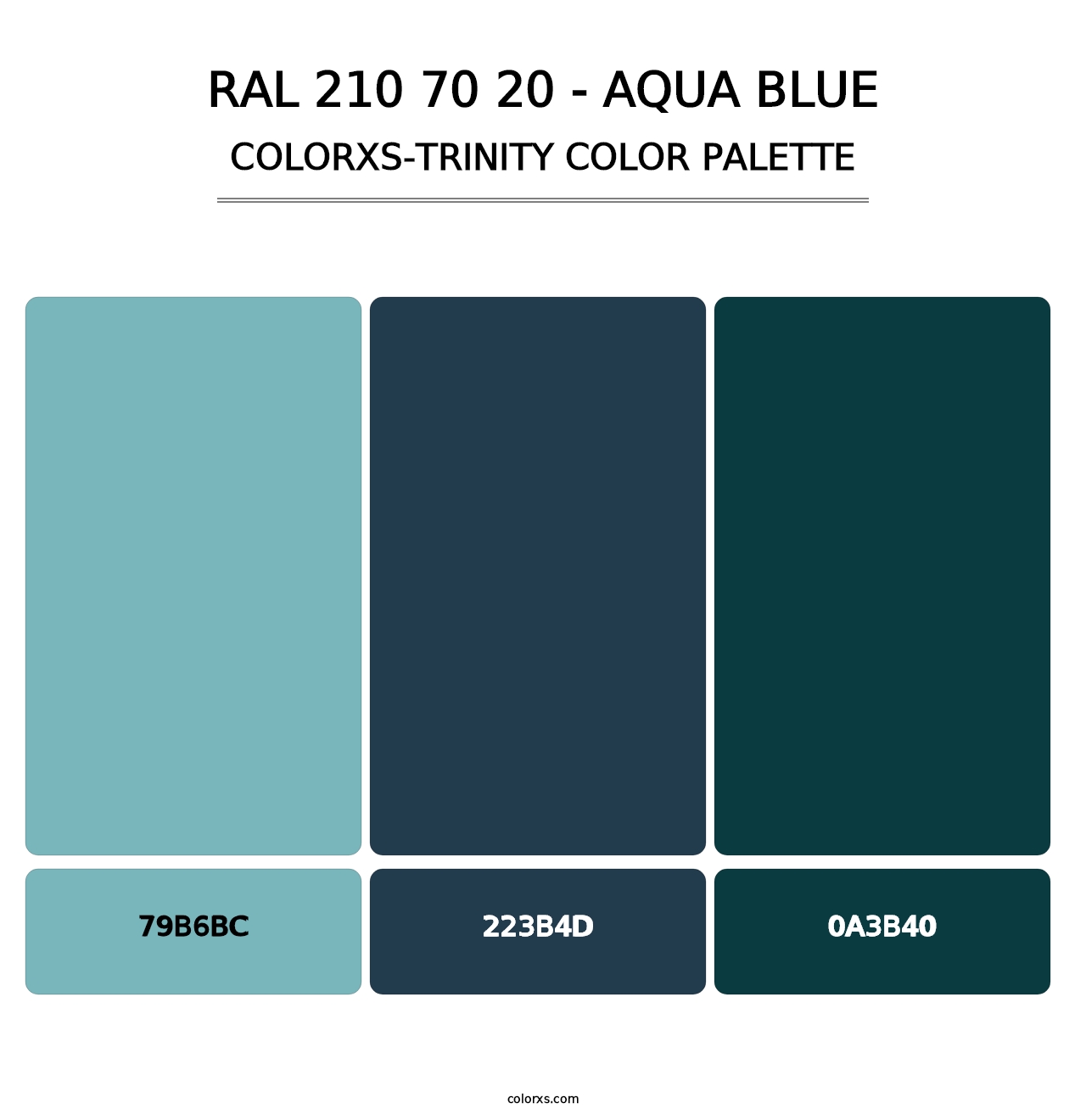 RAL 210 70 20 - Aqua Blue - Colorxs Trinity Palette