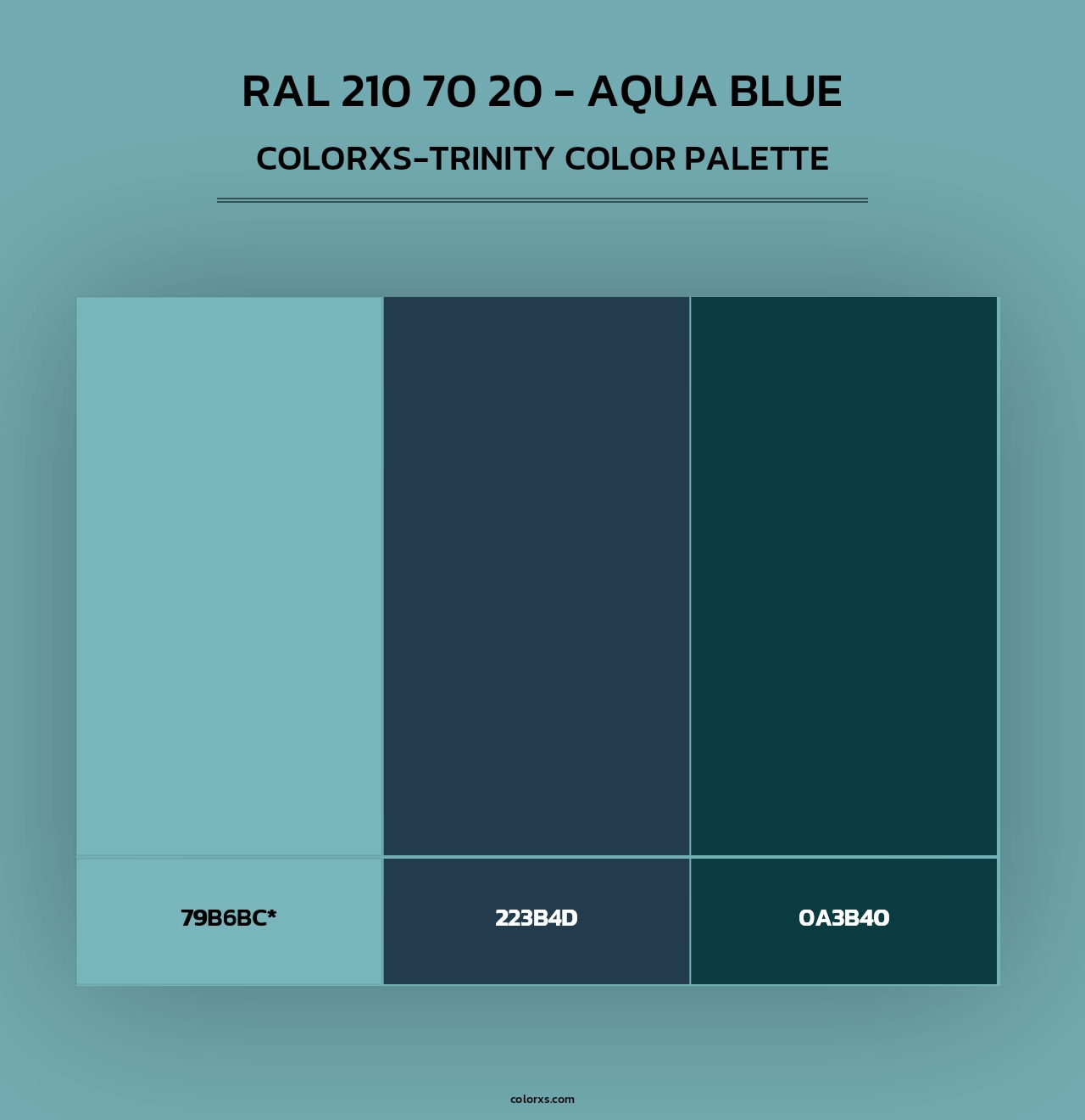 RAL 210 70 20 - Aqua Blue - Colorxs Trinity Palette