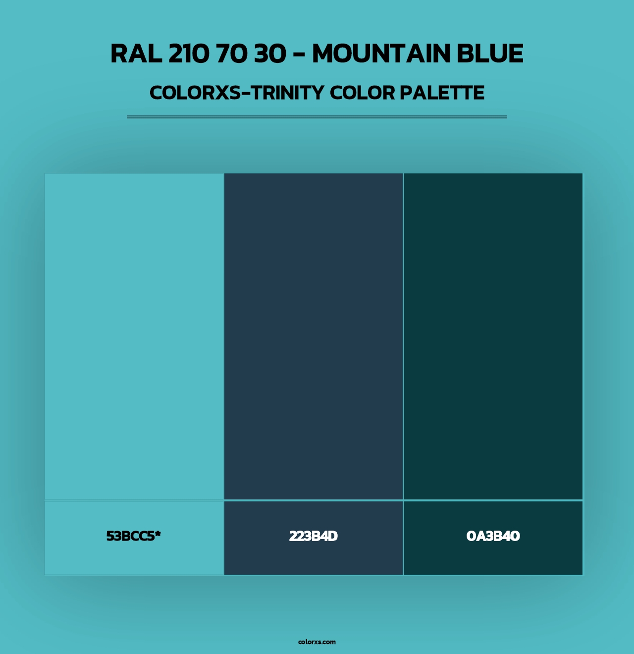 RAL 210 70 30 - Mountain Blue - Colorxs Trinity Palette
