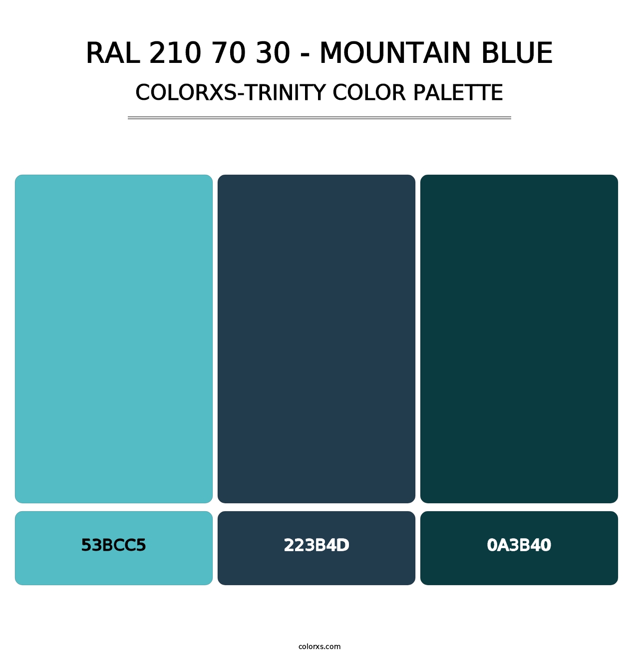 RAL 210 70 30 - Mountain Blue - Colorxs Trinity Palette