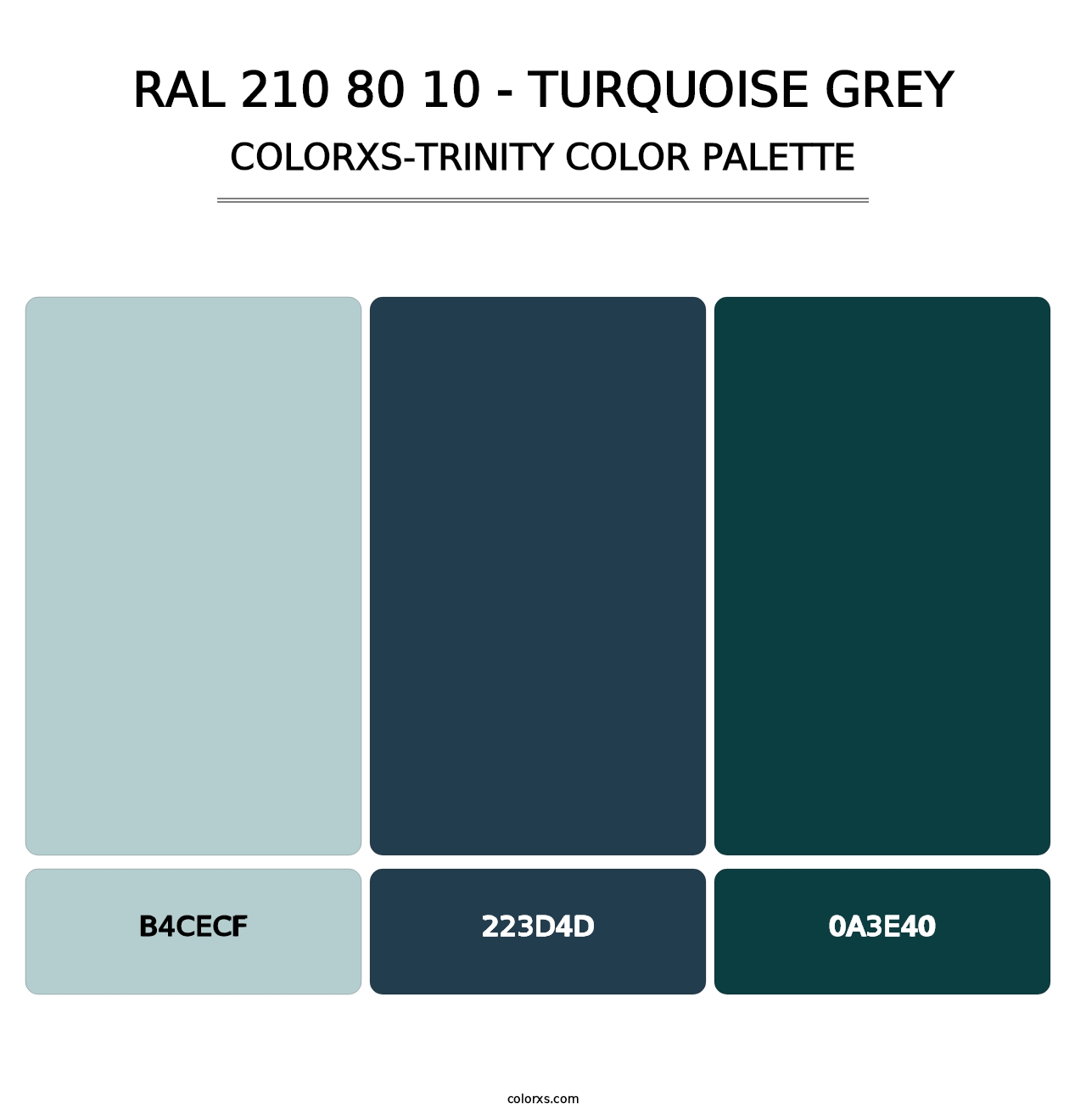 RAL 210 80 10 - Turquoise Grey - Colorxs Trinity Palette