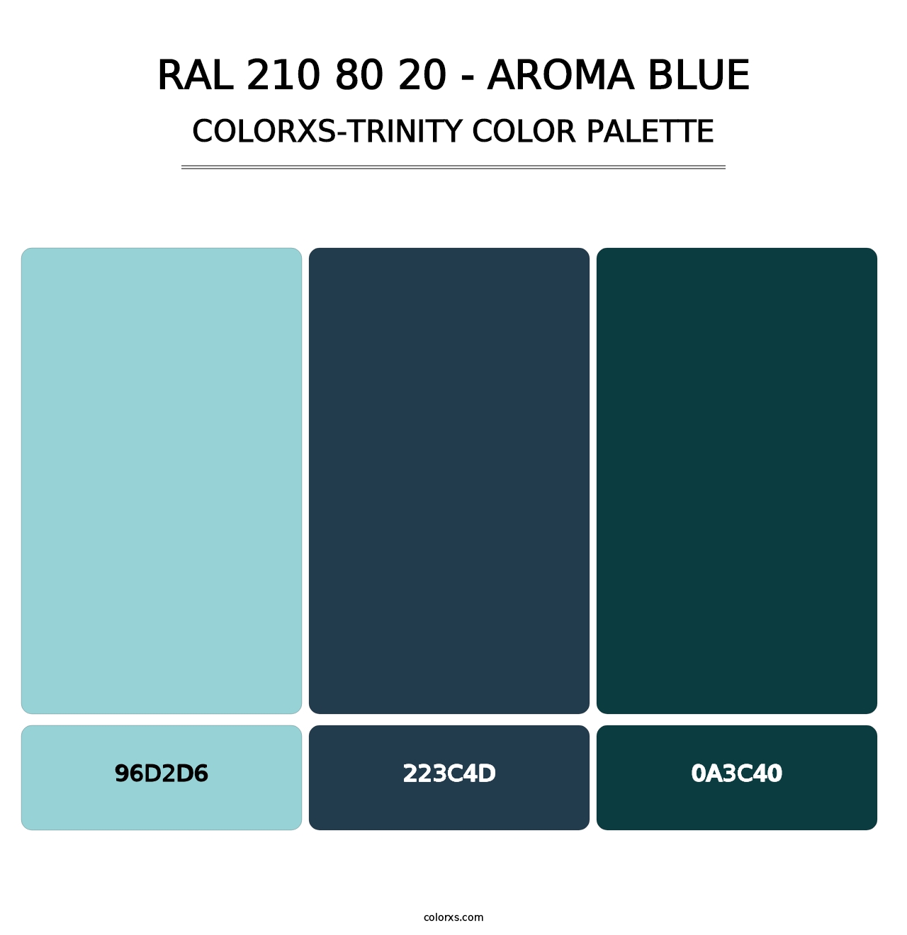RAL 210 80 20 - Aroma Blue - Colorxs Trinity Palette