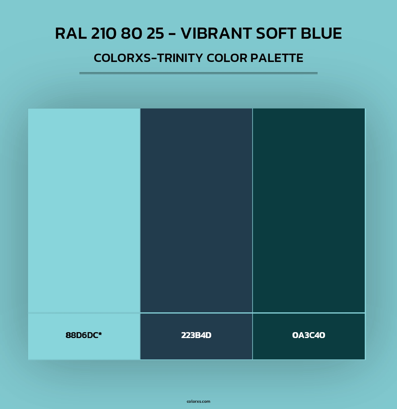 RAL 210 80 25 - Vibrant Soft Blue - Colorxs Trinity Palette