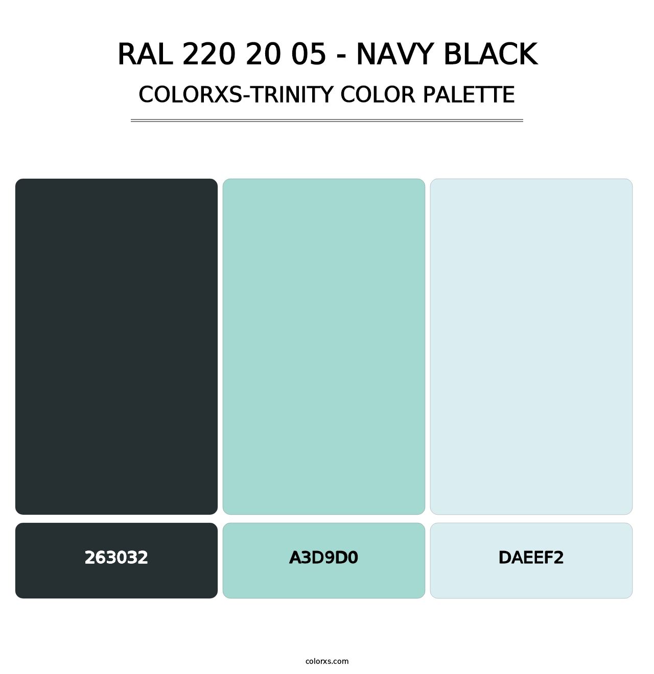 RAL 220 20 05 - Navy Black - Colorxs Trinity Palette