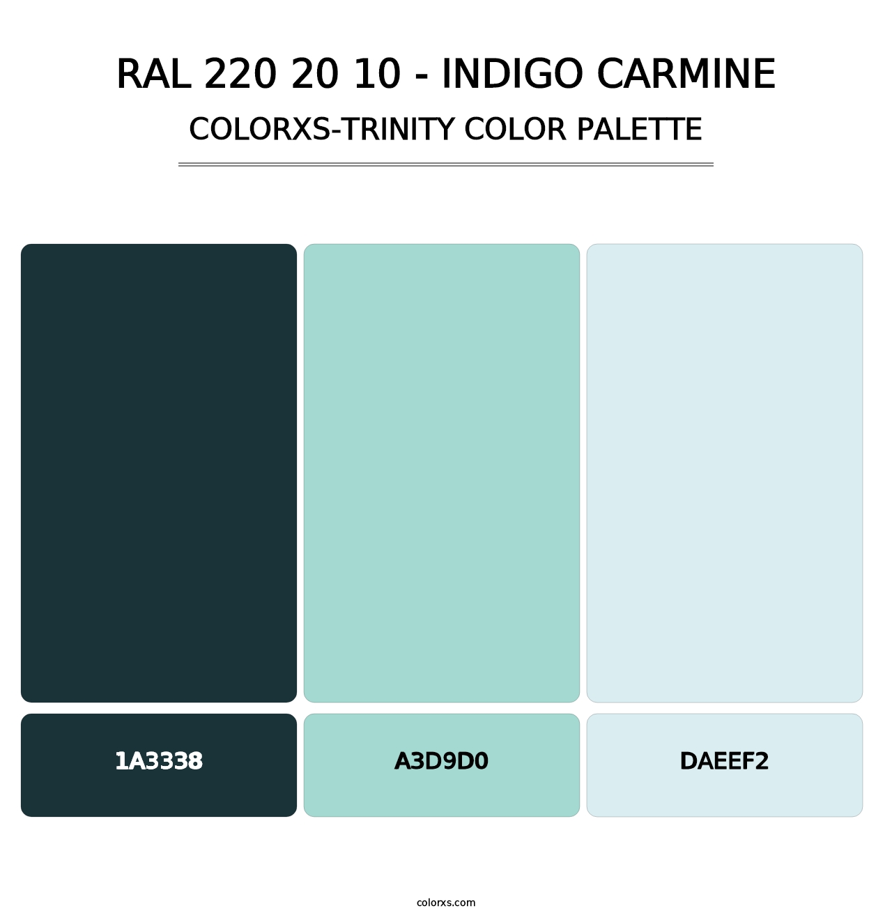 RAL 220 20 10 - Indigo Carmine - Colorxs Trinity Palette