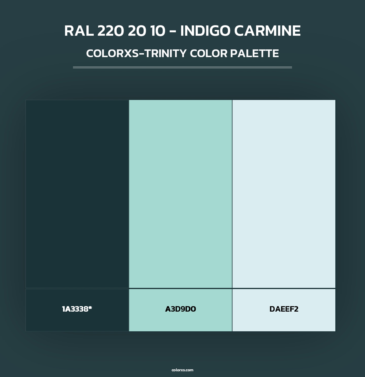 RAL 220 20 10 - Indigo Carmine - Colorxs Trinity Palette