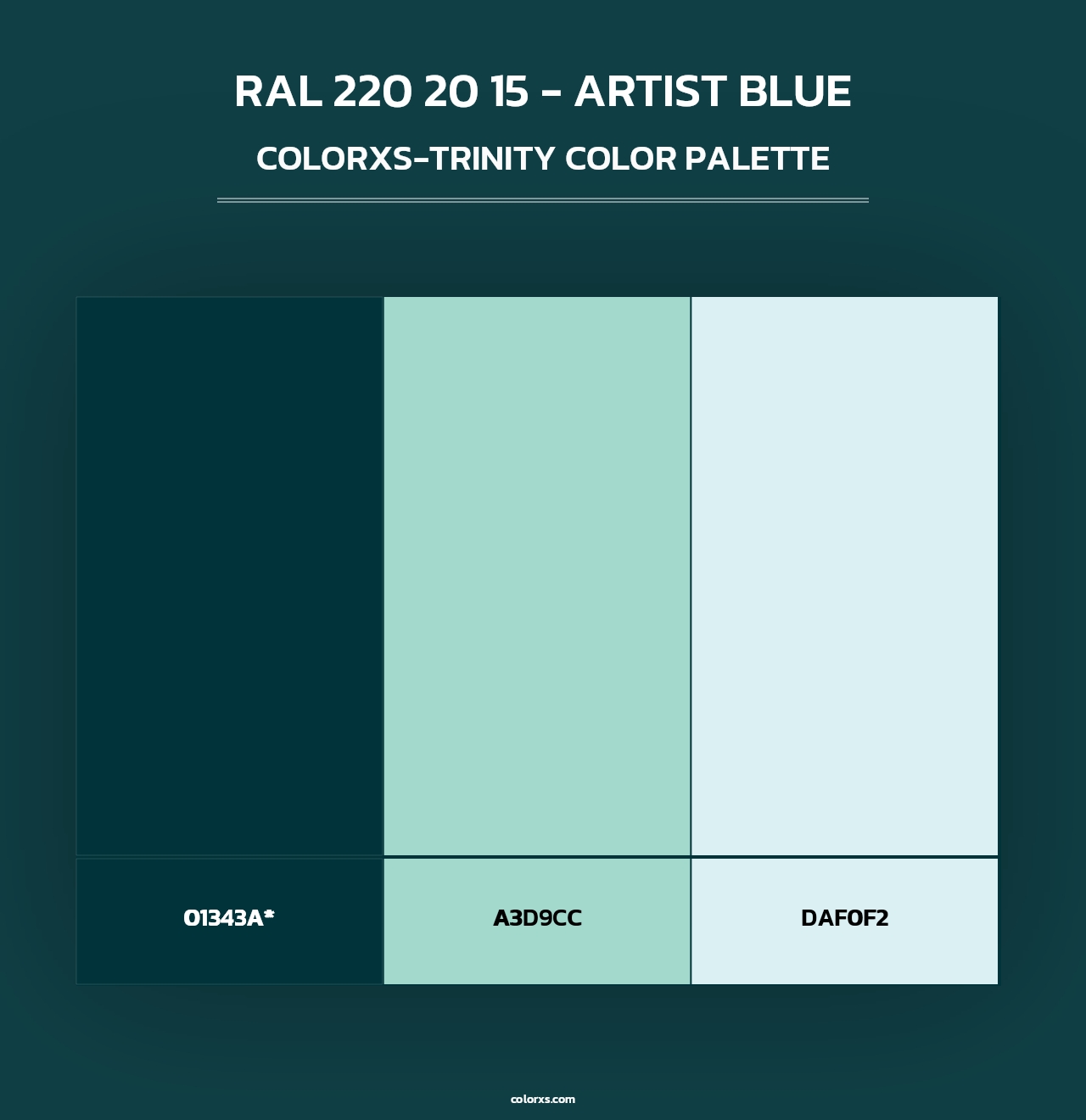 RAL 220 20 15 - Artist Blue - Colorxs Trinity Palette