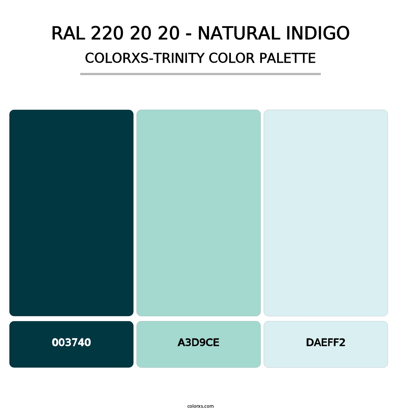 RAL 220 20 20 - Natural Indigo - Colorxs Trinity Palette