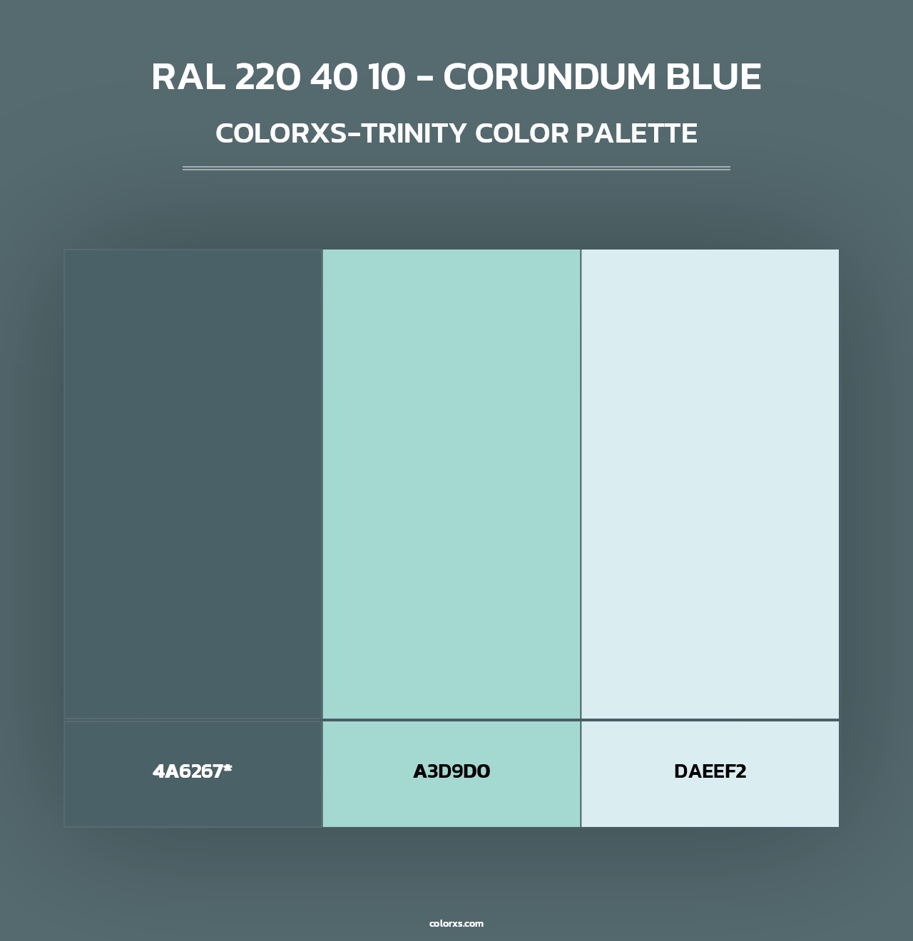 RAL 220 40 10 - Corundum Blue - Colorxs Trinity Palette