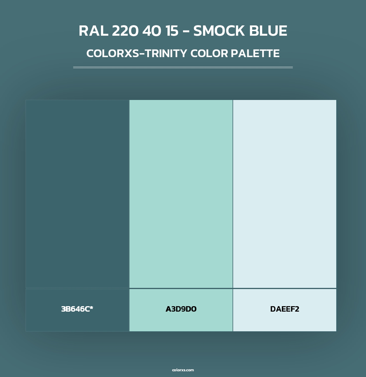 RAL 220 40 15 - Smock Blue - Colorxs Trinity Palette