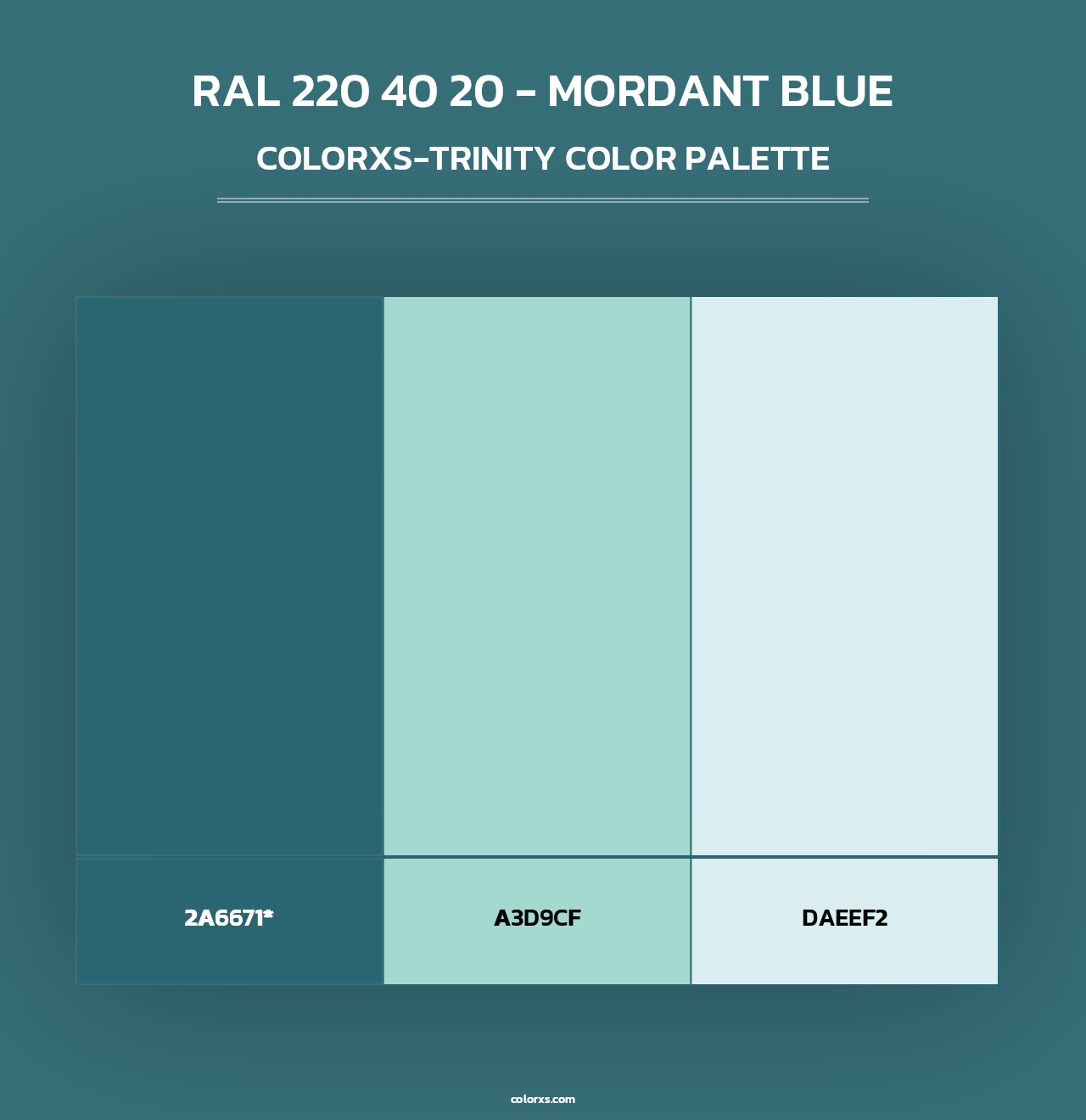 RAL 220 40 20 - Mordant Blue - Colorxs Trinity Palette