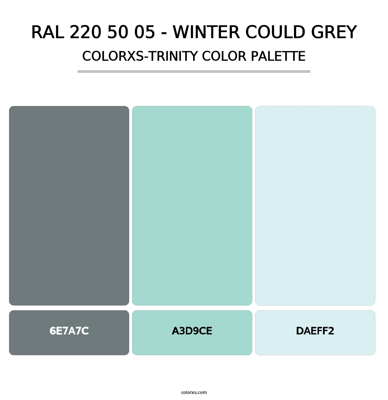 RAL 220 50 05 - Winter Could Grey - Colorxs Trinity Palette