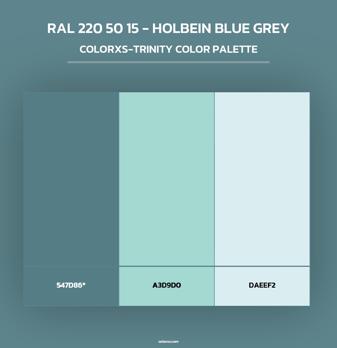 RAL 220 50 15 - Holbein Blue Grey - Colorxs Trinity Palette