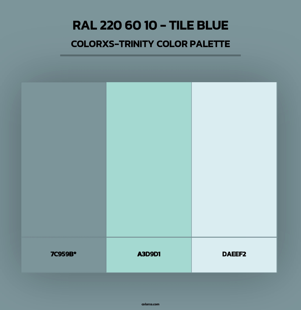 RAL 220 60 10 - Tile Blue - Colorxs Trinity Palette