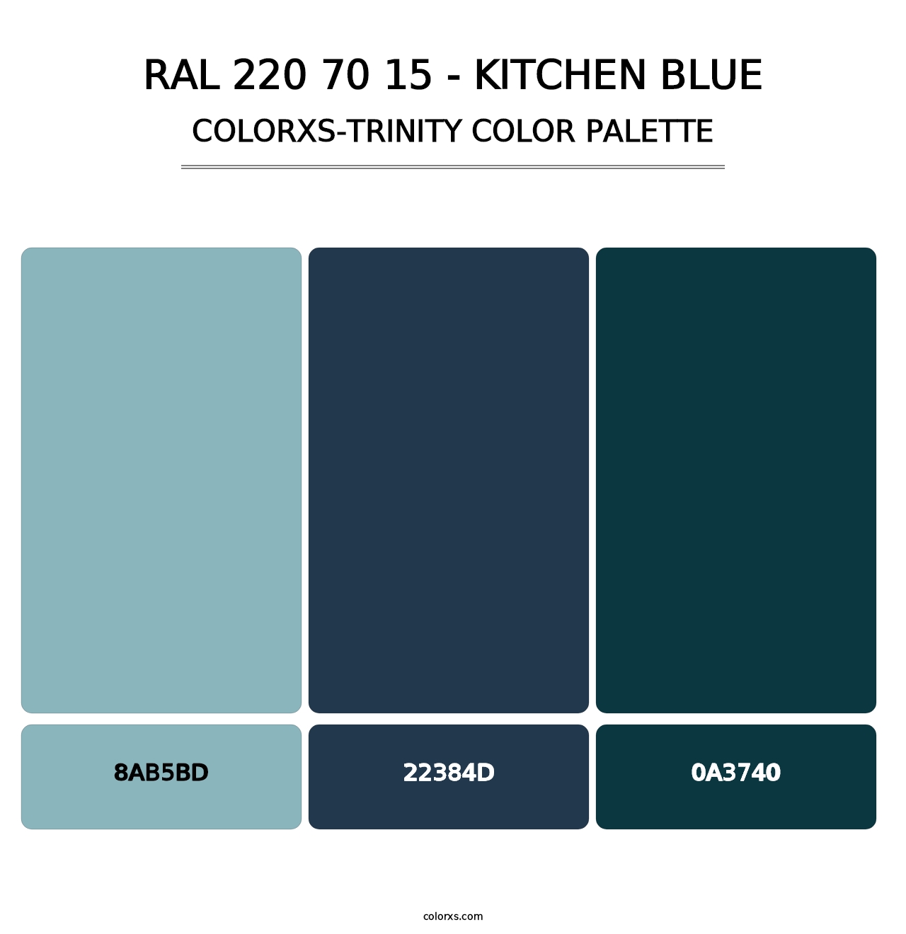 RAL 220 70 15 - Kitchen Blue - Colorxs Trinity Palette
