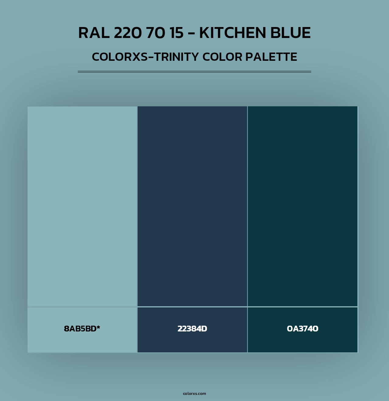 RAL 220 70 15 - Kitchen Blue - Colorxs Trinity Palette