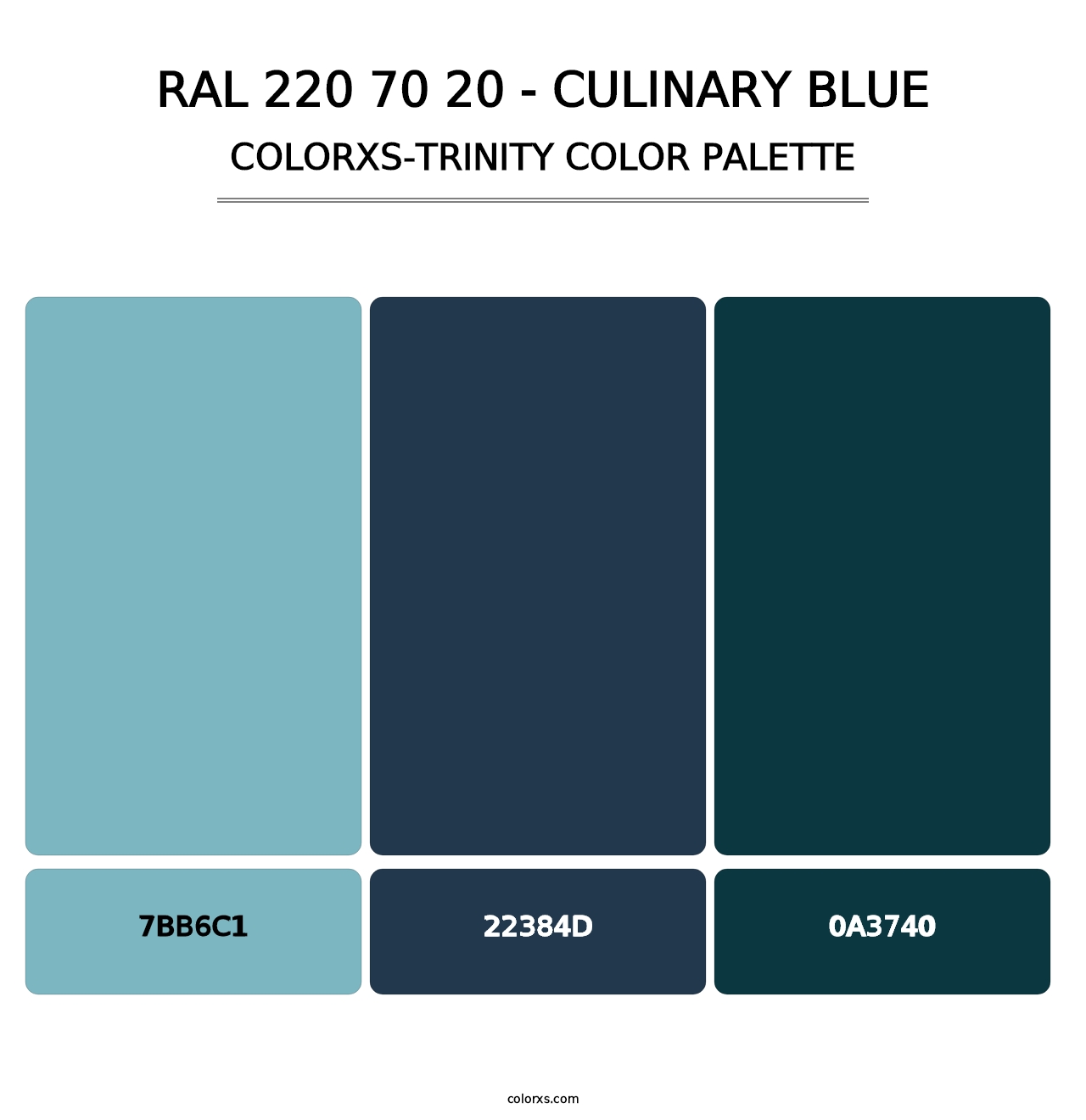 RAL 220 70 20 - Culinary Blue - Colorxs Trinity Palette