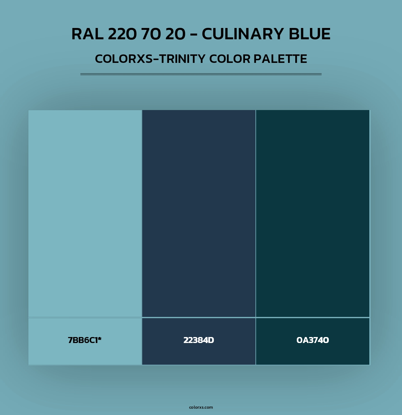 RAL 220 70 20 - Culinary Blue - Colorxs Trinity Palette