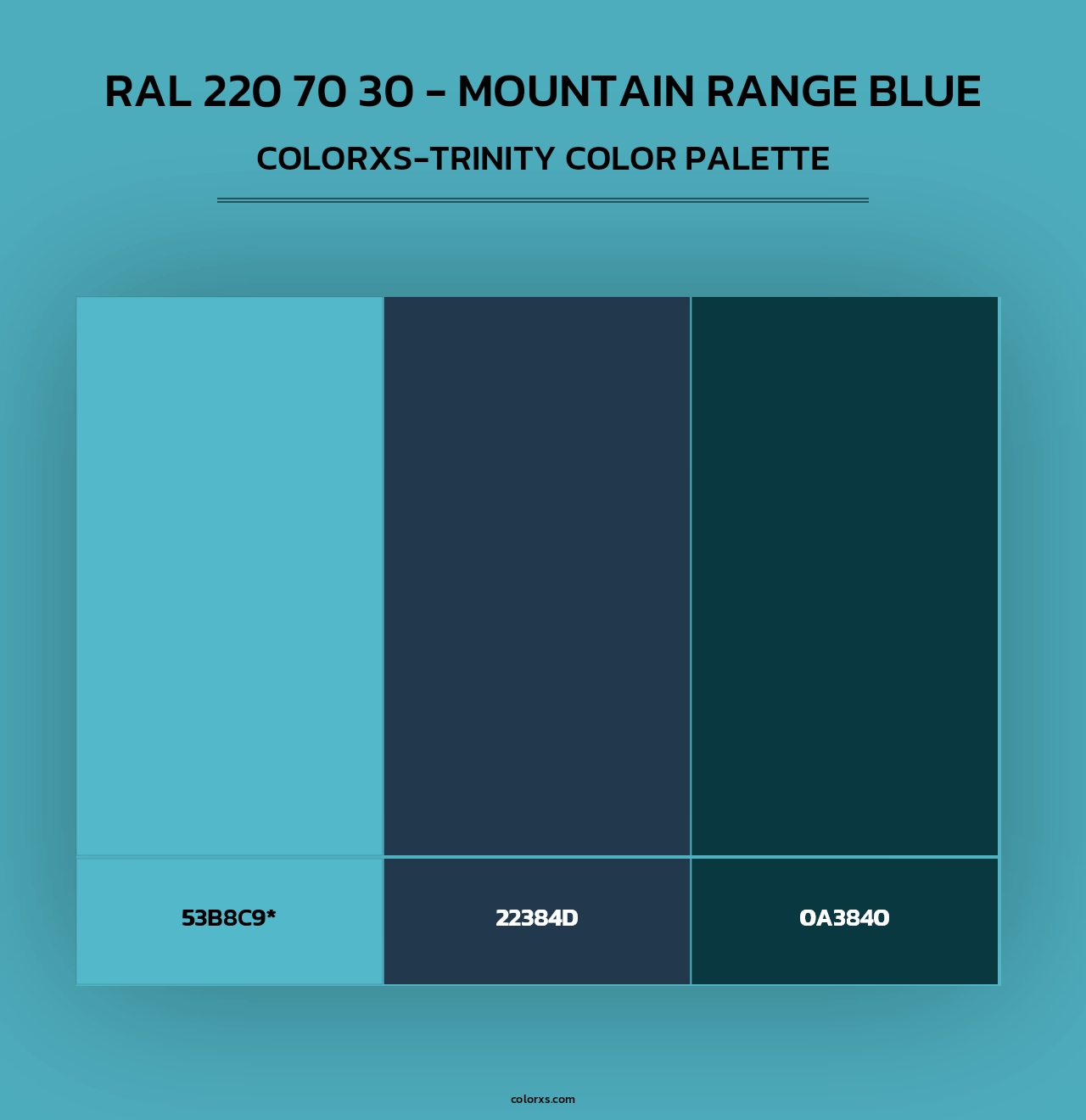 RAL 220 70 30 - Mountain Range Blue - Colorxs Trinity Palette