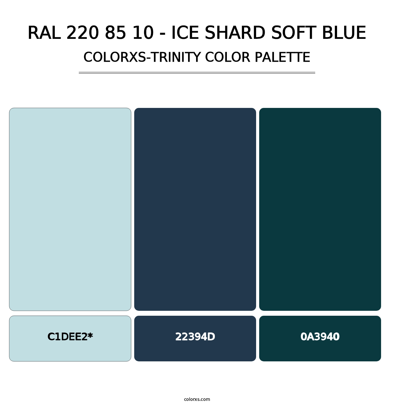 RAL 220 85 10 - Ice Shard Soft Blue - Colorxs Trinity Palette