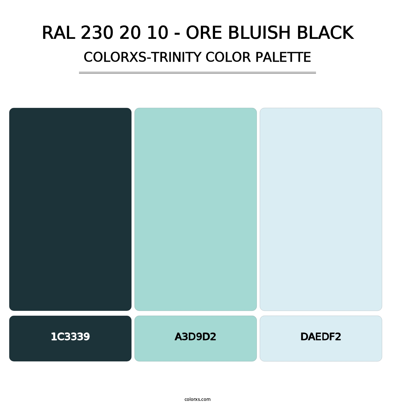 RAL 230 20 10 - Ore Bluish Black - Colorxs Trinity Palette