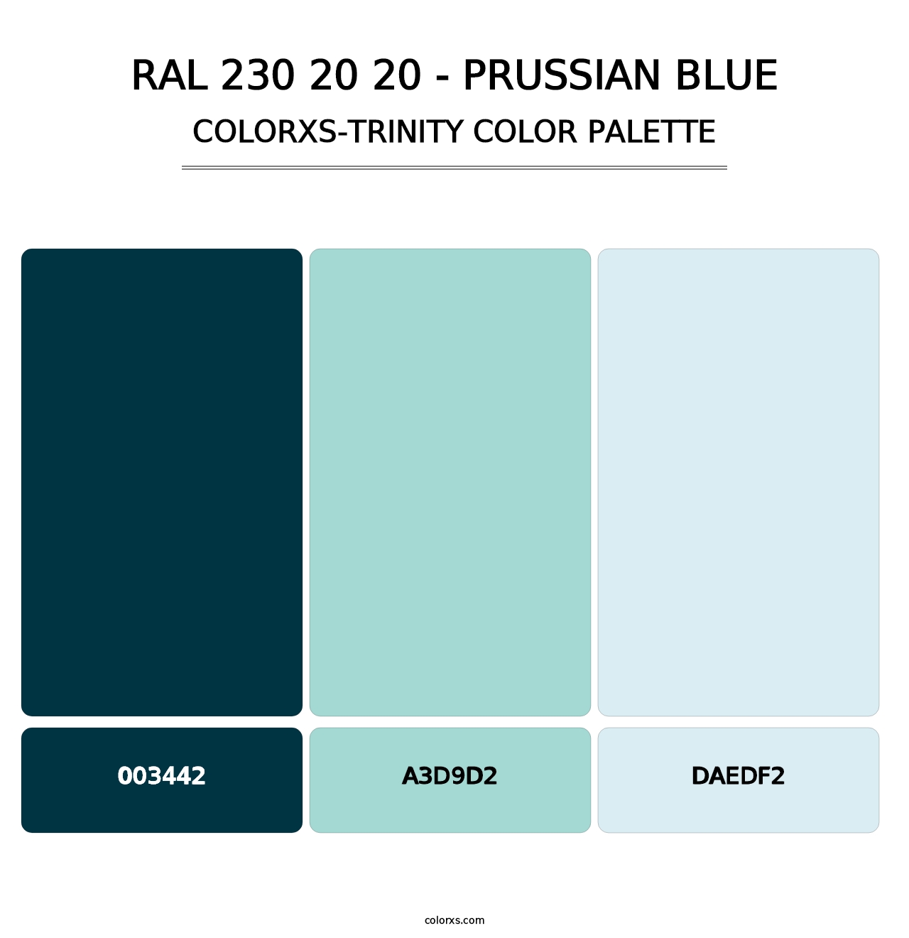 RAL 230 20 20 - Prussian Blue - Colorxs Trinity Palette