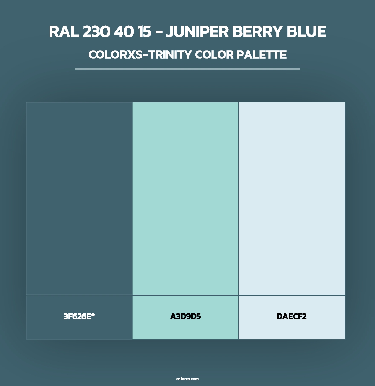 RAL 230 40 15 - Juniper Berry Blue - Colorxs Trinity Palette
