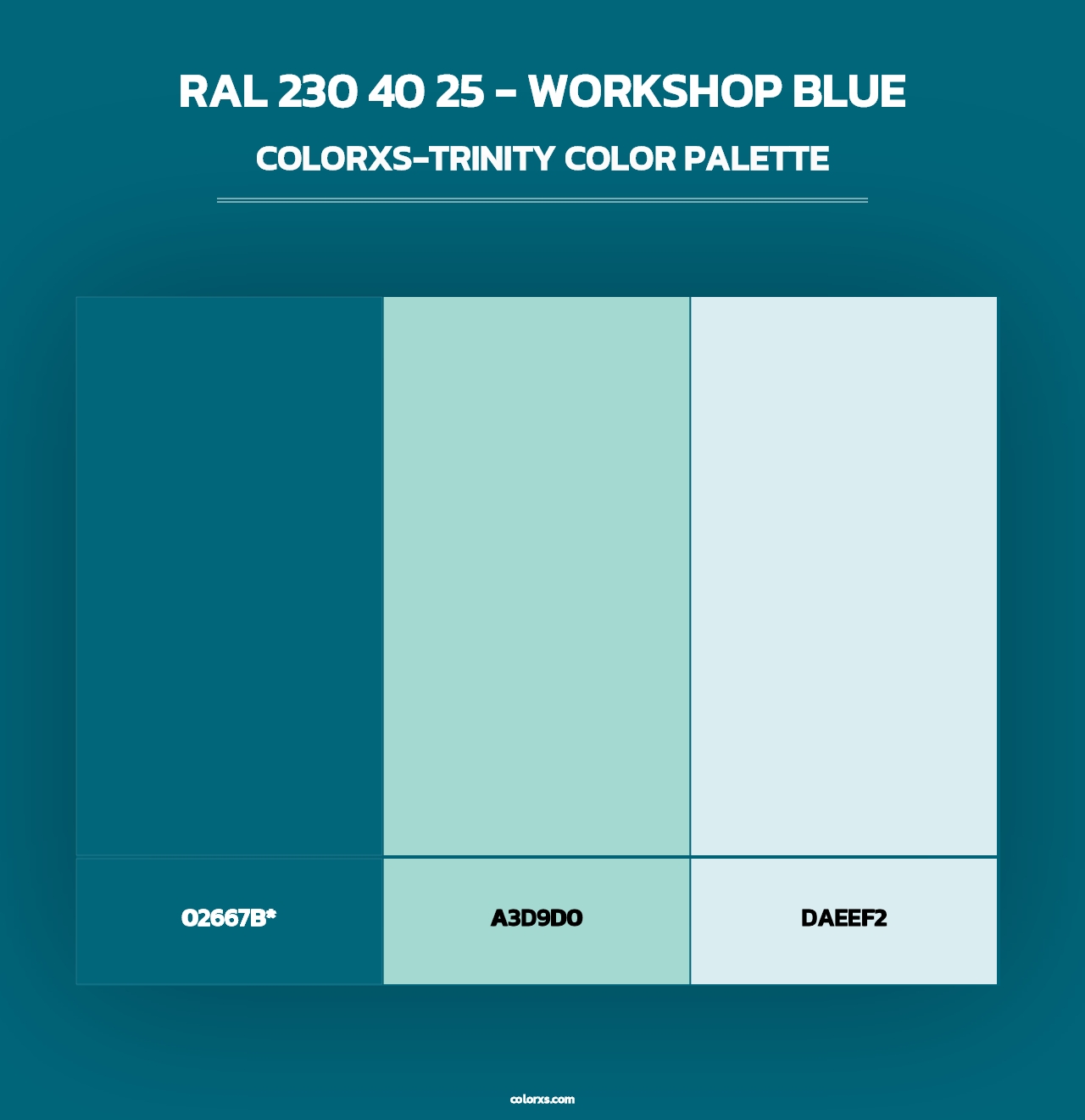 RAL 230 40 25 - Workshop Blue - Colorxs Trinity Palette