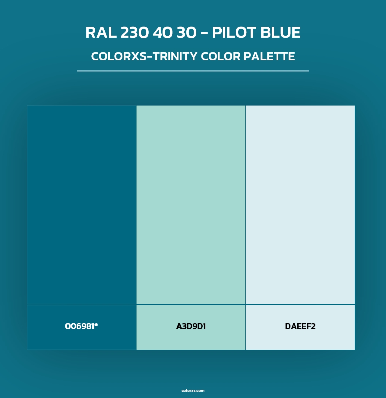 RAL 230 40 30 - Pilot Blue - Colorxs Trinity Palette