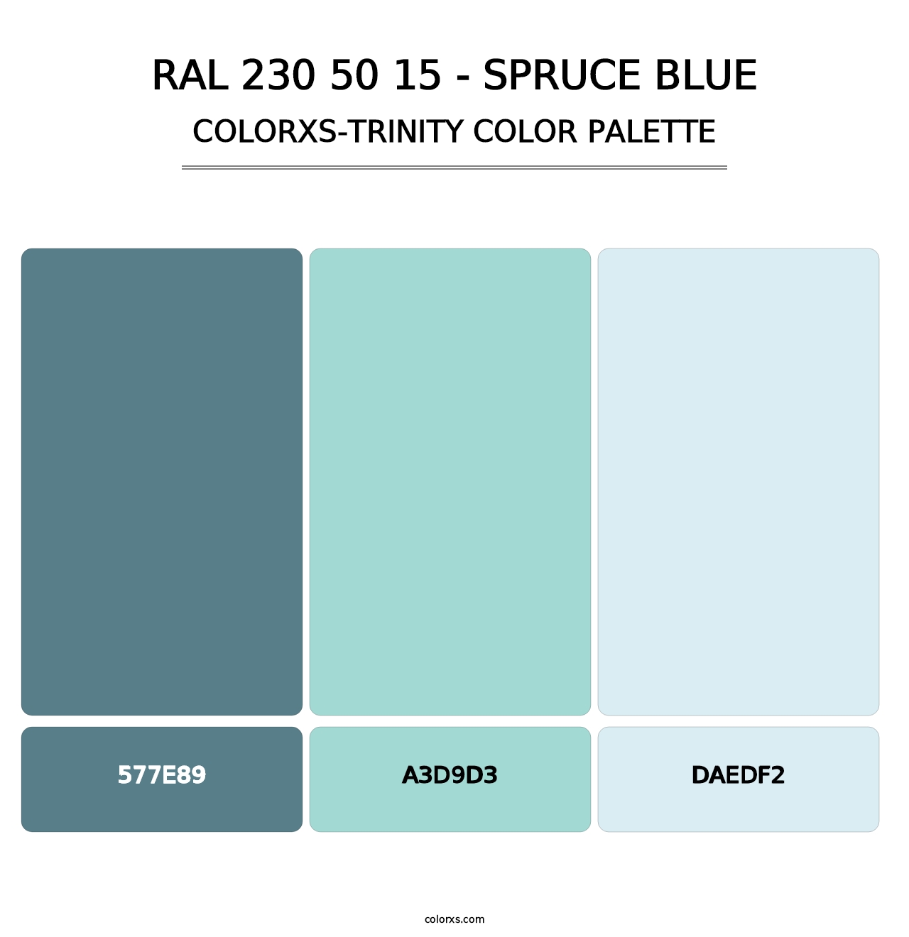 RAL 230 50 15 - Spruce Blue - Colorxs Trinity Palette