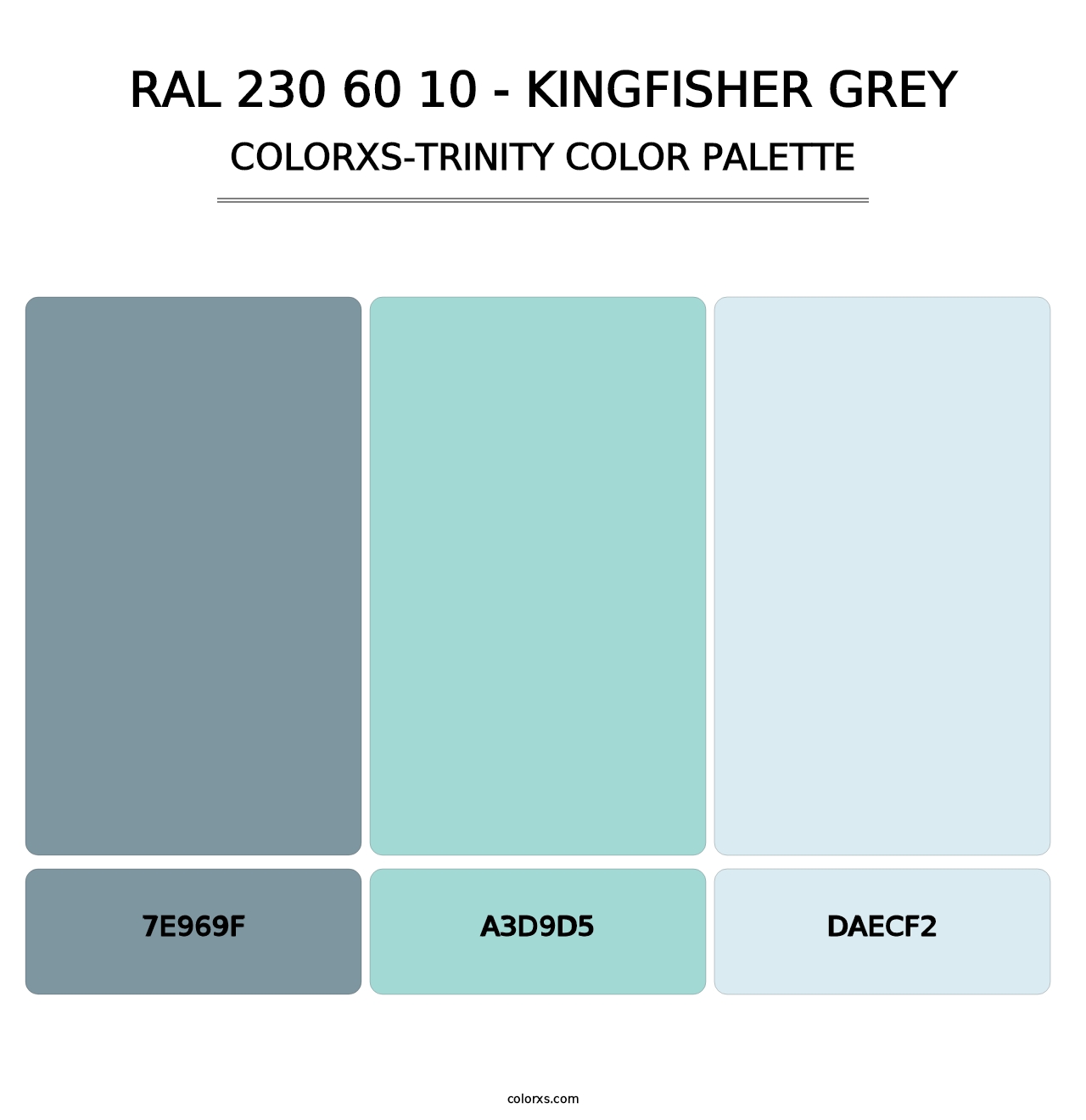 RAL 230 60 10 - Kingfisher Grey - Colorxs Trinity Palette