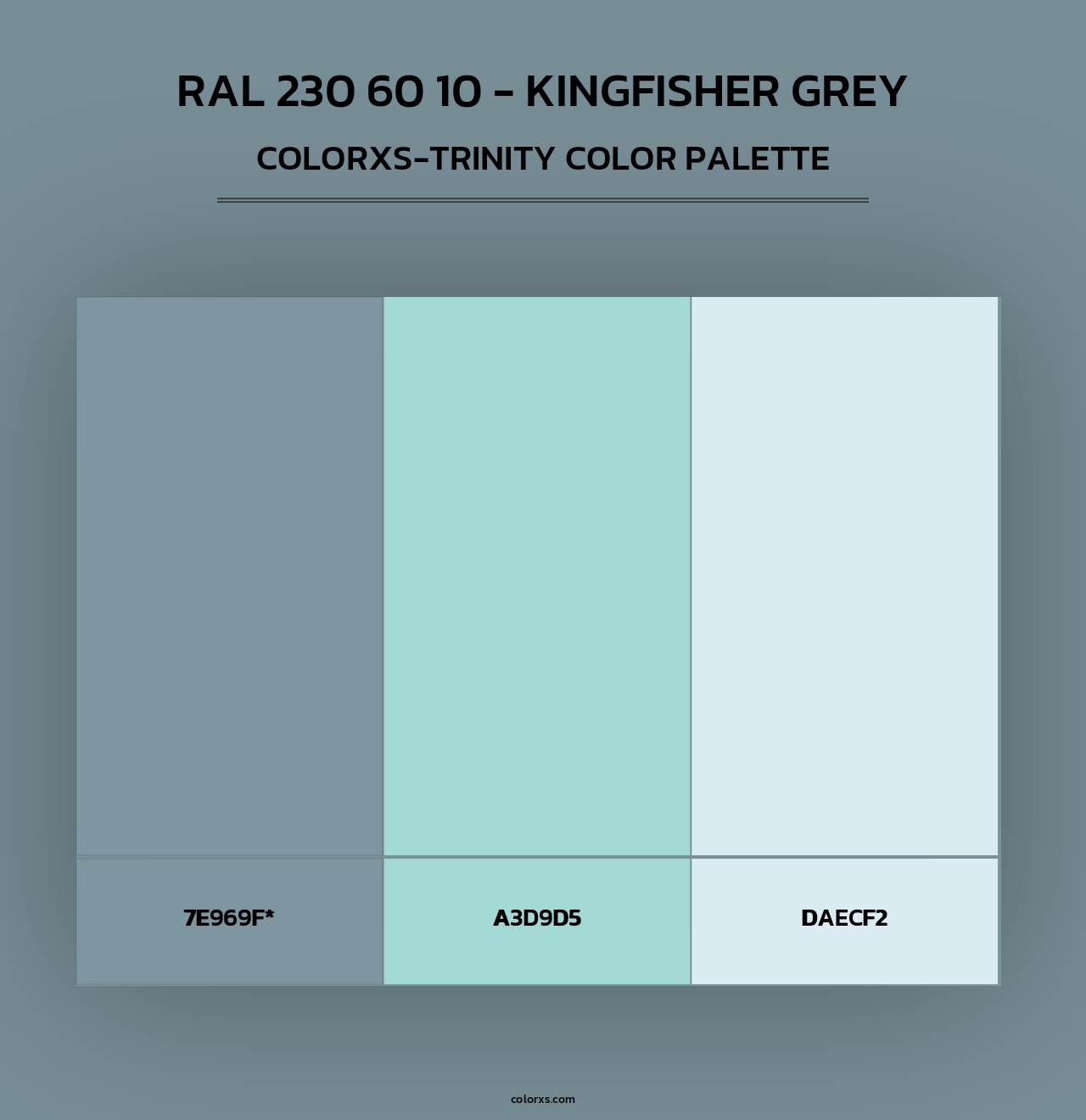 RAL 230 60 10 - Kingfisher Grey - Colorxs Trinity Palette
