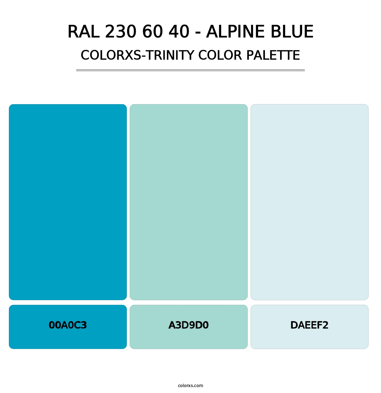 RAL 230 60 40 - Alpine Blue - Colorxs Trinity Palette