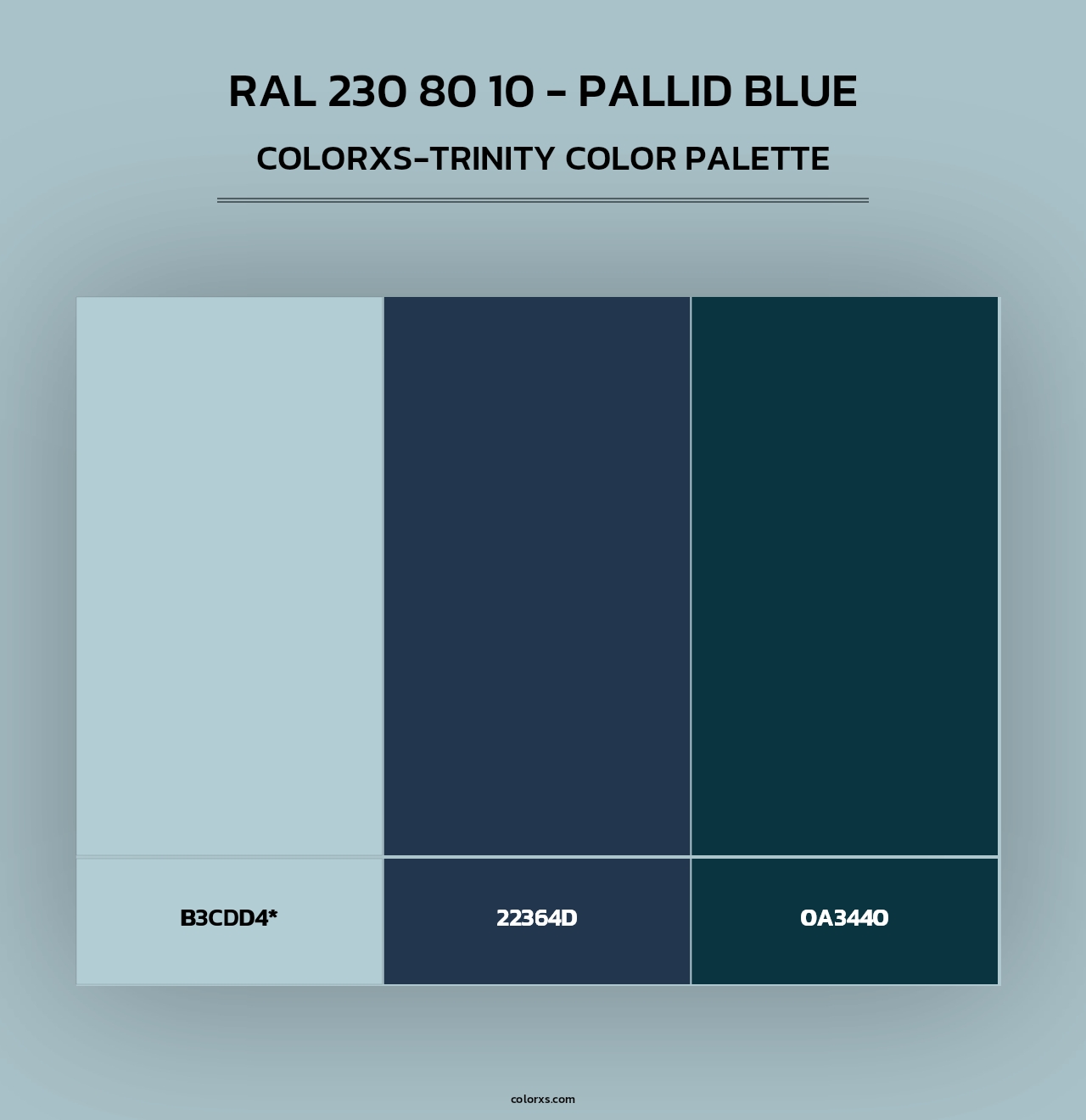 RAL 230 80 10 - Pallid Blue - Colorxs Trinity Palette
