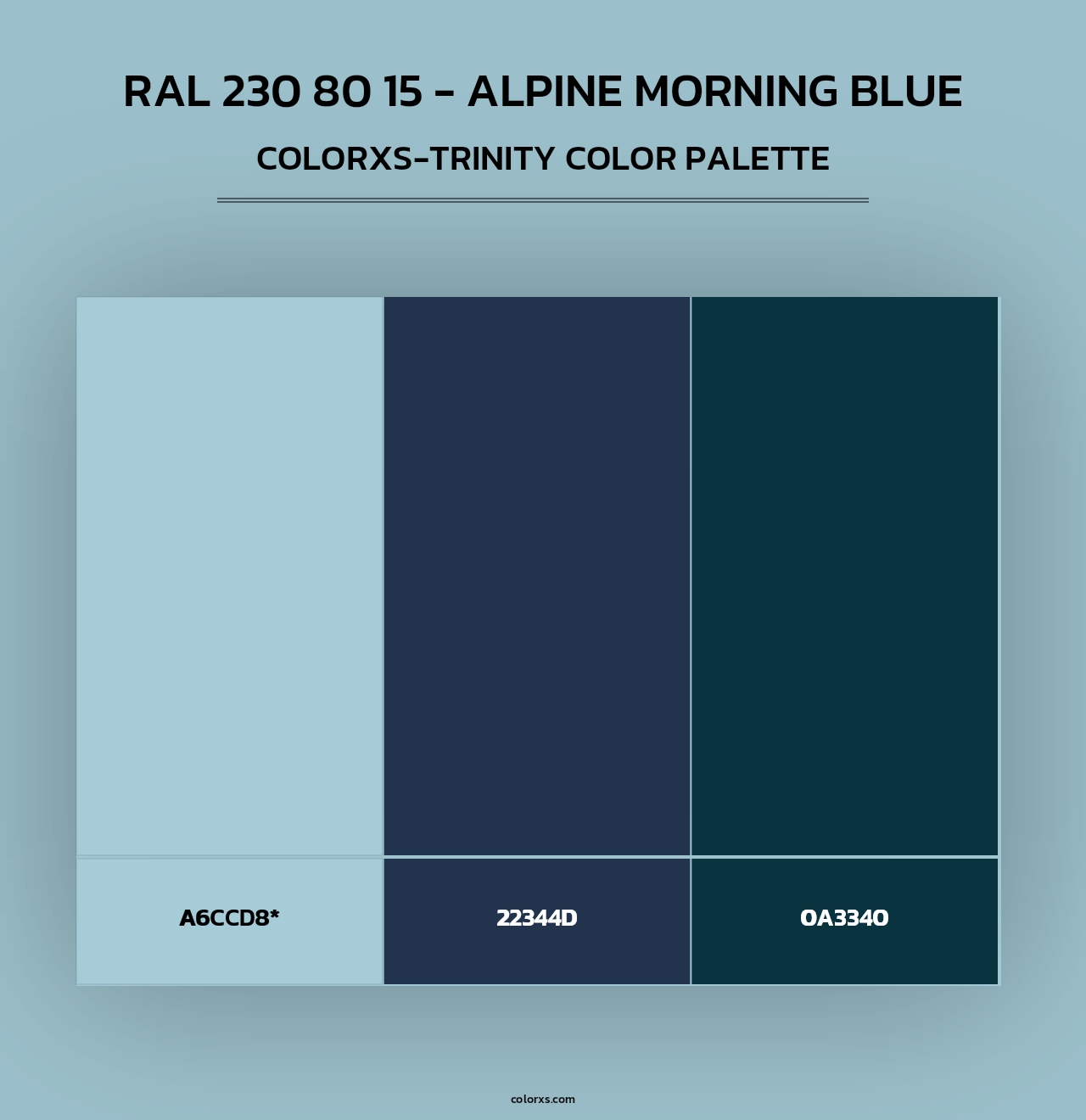 RAL 230 80 15 - Alpine Morning Blue - Colorxs Trinity Palette