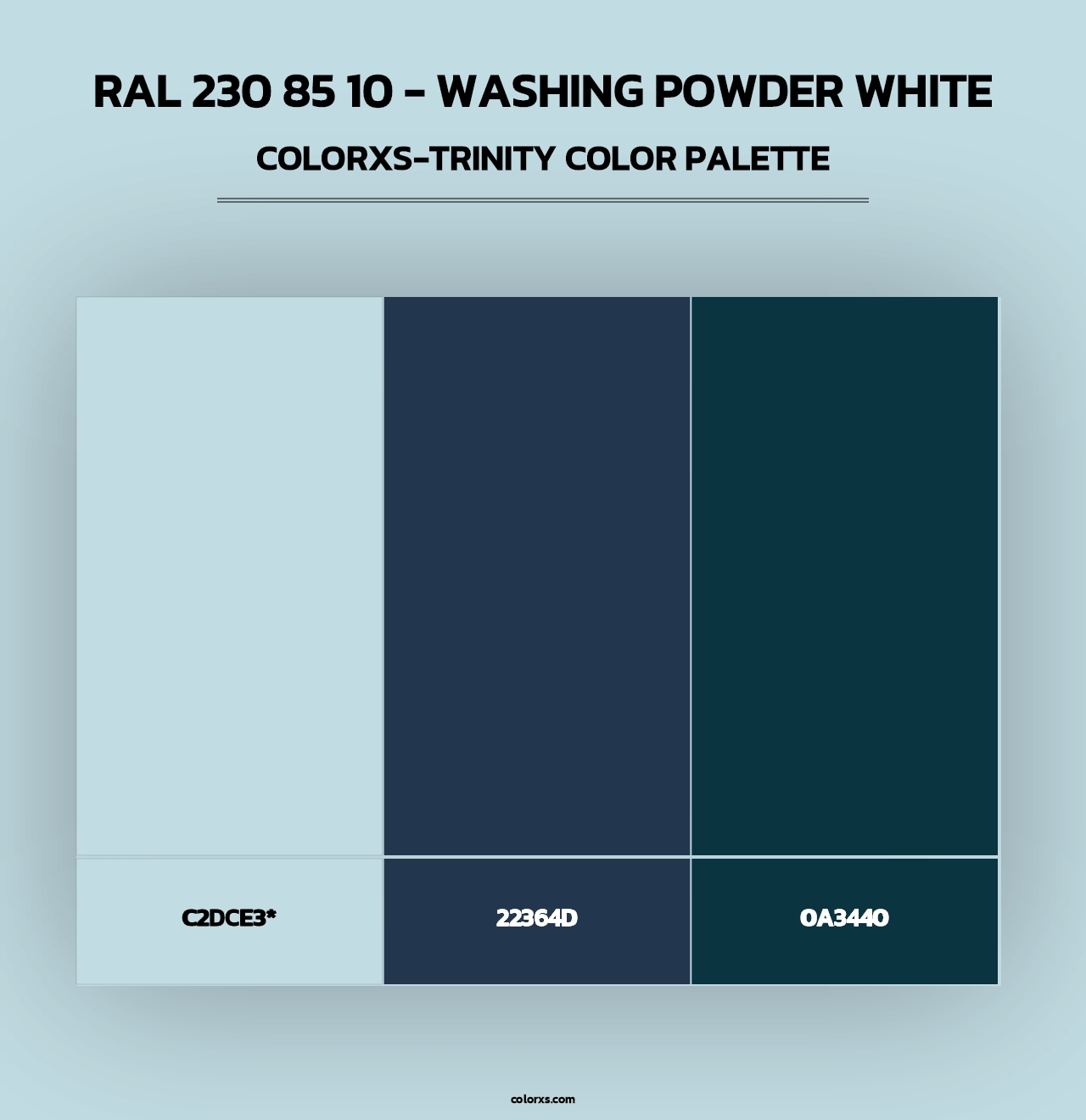 RAL 230 85 10 - Washing Powder White - Colorxs Trinity Palette