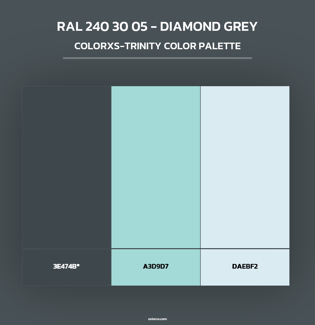 RAL 240 30 05 - Diamond Grey - Colorxs Trinity Palette