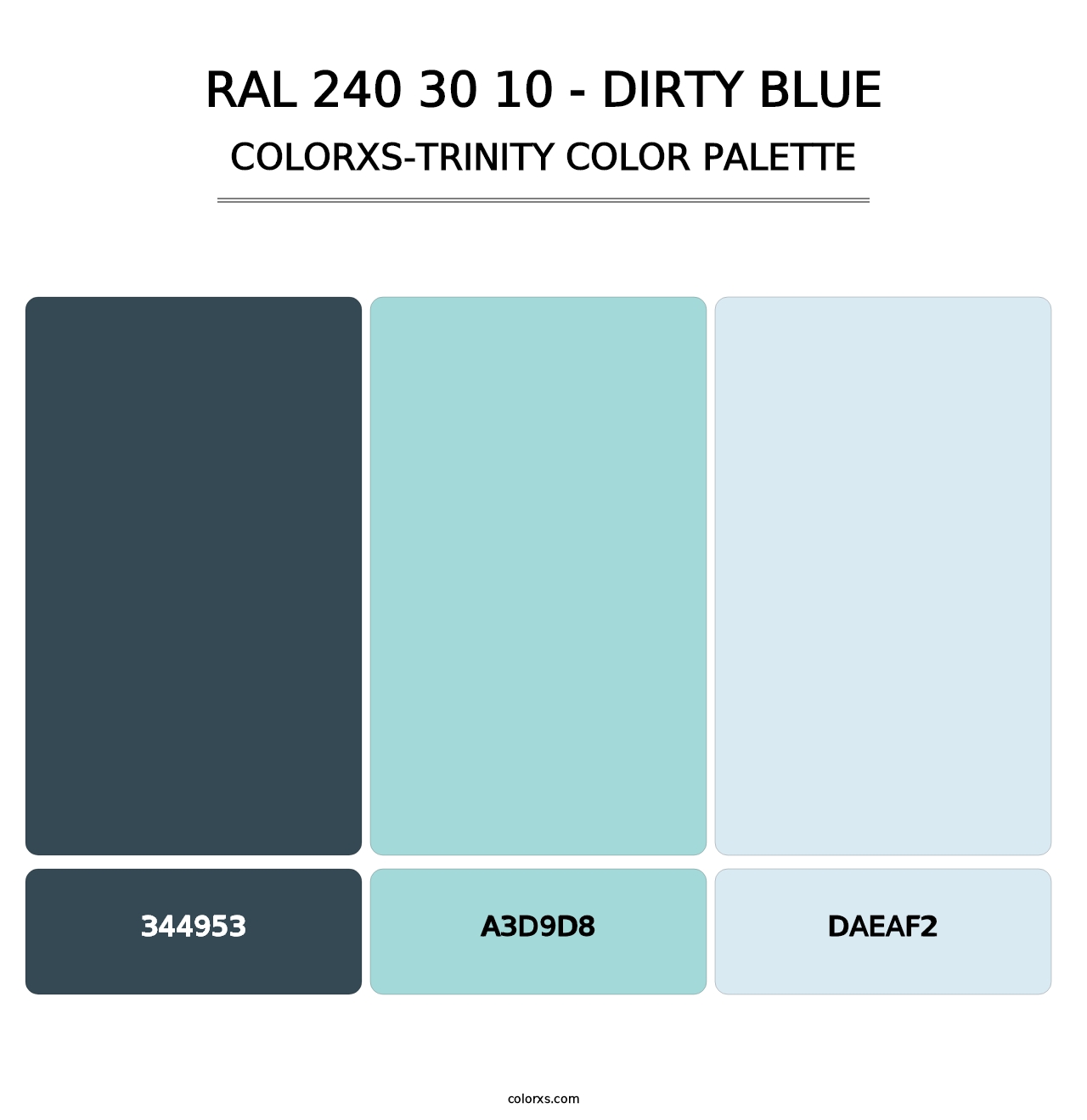 RAL 240 30 10 - Dirty Blue - Colorxs Trinity Palette