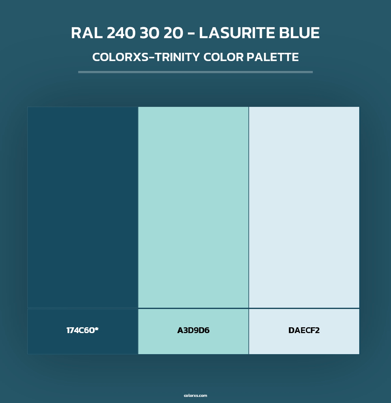 RAL 240 30 20 - Lasurite Blue - Colorxs Trinity Palette