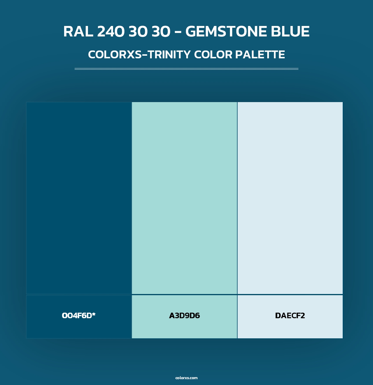 RAL 240 30 30 - Gemstone Blue - Colorxs Trinity Palette