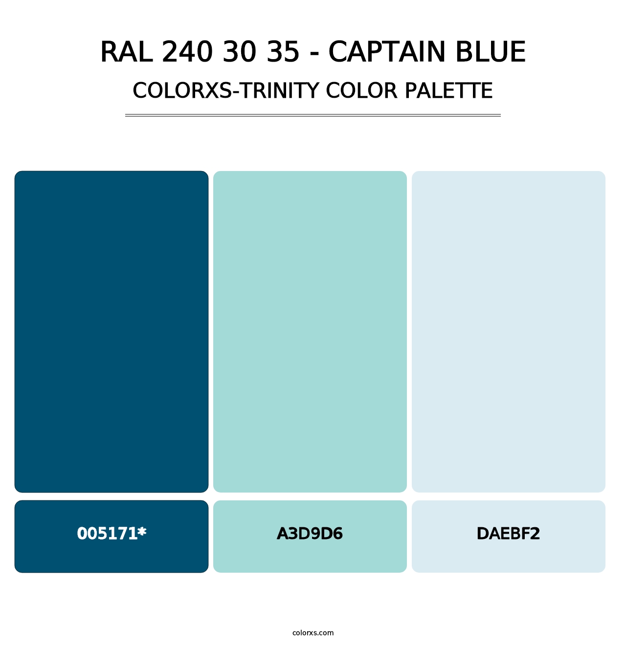 RAL 240 30 35 - Captain Blue - Colorxs Trinity Palette