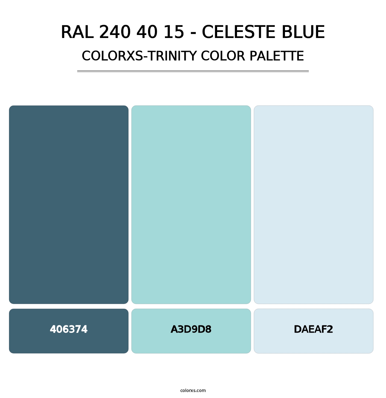 RAL 240 40 15 - Celeste Blue - Colorxs Trinity Palette