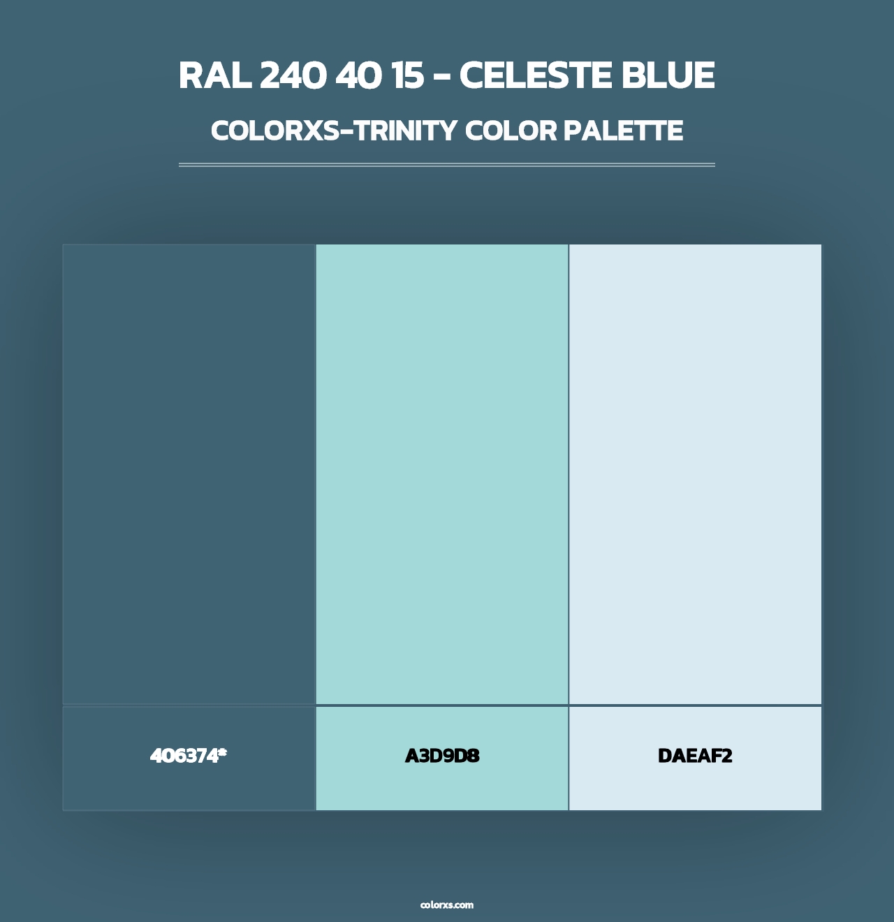 RAL 240 40 15 - Celeste Blue - Colorxs Trinity Palette